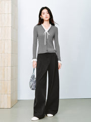 Women's Casual Lustrous Convertible Knit Cardigan