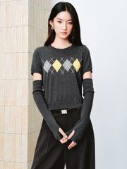 Women's Casual Detachable-Sleeve Knit Pullover