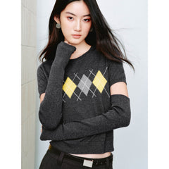 Women's Casual Detachable-Sleeve Knit Pullover