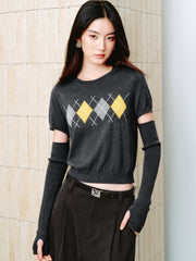 Women's Casual Detachable-Sleeve Knit Pullover