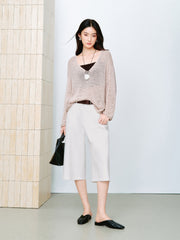 Women's Casual Rose-Latte Lightweight Cover-Up Set