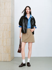 Women's Vintage Sheen Faux-Sheepskin  Jacket