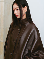 Women's Vintage Sheen Faux-Sheepskin  Jacket