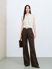 Women's Casual Brown Flare Jeans