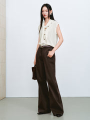 Women's Casual Brown Flare Jeans