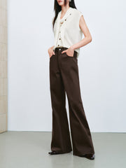 Women's Casual Brown Flare Jeans