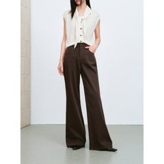 Women's Casual Brown Flare Jeans