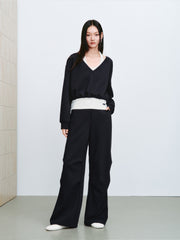 Women's Casual  Faux-Layer Halter Sweatshirt