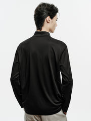 Men's Casual Half-Zip Stand-Collar Base Layer T-Shirt