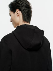 Men's Sporty Tech Jacket-Style Knit Cardigan