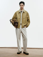 Men's Vintage Deconstructed Lapel Jacket