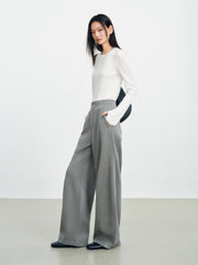 Women's Casual Solid Curved-Leg Sweatpants
