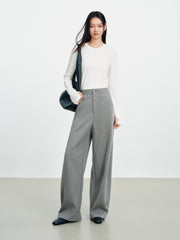 Women's Casual Solid Curved-Leg Sweatpants