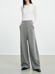 Women's Casual Solid Curved-Leg Sweatpants