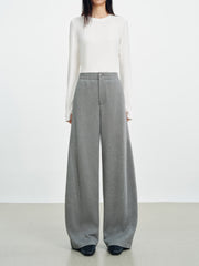 Women's Casual Solid Curved-Leg Sweatpants