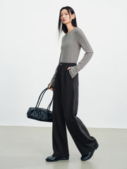 Women's Casual Solid Curved-Leg Sweatpants