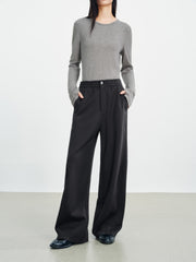 Women's Casual Solid Curved-Leg Sweatpants