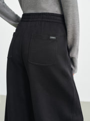 Women's Casual Solid Curved-Leg Sweatpants