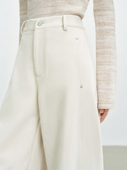 Women's Casual Solid Thermal Curved-Leg Pants