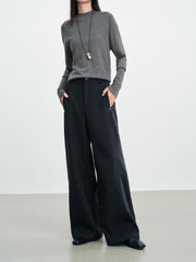 Women's Casual Solid Thermal Curved-Leg Pants