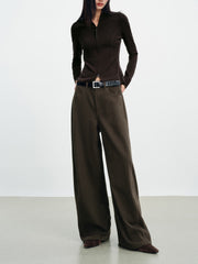 Women's Casual Belted Curved-Leg Jeans