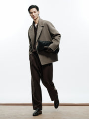Men's Commuter Double-Breasted Wool Double-Face Coat