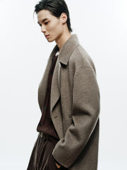 Men's Commuter Double-Breasted Wool Double-Face Coat