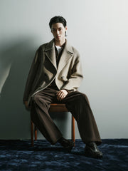 Men's Commuter Double-Breasted Wool Double-Face Coat