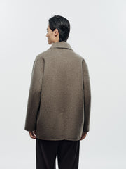 Men's Commuter Double-Breasted Wool Double-Face Coat