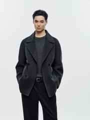 Men's Commuter Double-Breasted Wool Double-Face Coat