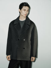 Men's Commuter Double-Breasted Wool Double-Face Coat