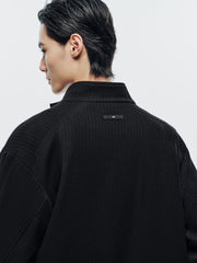Men's Commuter Wool-Blend Stand-Collar Padded Jacket