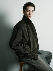 Men's Casual Black Lapel Jacket-Style Down Jacket