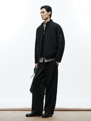Men's Commuter Stand-Collar White Duck Down Jacket-Style Down Jacket
