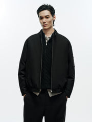 Men's Commuter Stand-Collar White Duck Down Jacket-Style Down Jacket