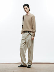 Men's Casual Henley Neck Faux Two-Piece Knit Top