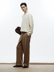 Men's Casual Diamond-Pattern 3D-Texture Knit Top