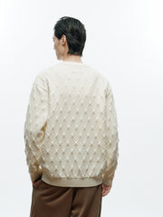 Men's Casual Diamond-Pattern 3D-Texture Knit Top