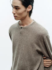 Men's Casual 100% Wool Machine-Washable Baselayer Knit