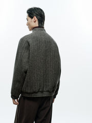 Men's Commuter Herringbone Harrington Wool Jacket