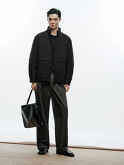 Men's Casual Lightweight Stand-Collar Jacket-Style Down Jacket