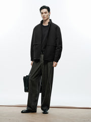 Men's Casual Lightweight Stand-Collar Jacket-Style Down Jacket