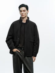 Men's Casual Lightweight Stand-Collar Jacket-Style Down Jacket