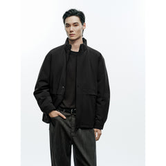 Men's Casual Lightweight Stand-Collar Jacket-Style Down Jacket