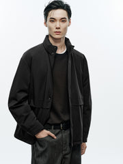 Men's Casual Lightweight Stand-Collar Jacket-Style Down Jacket