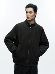 Men's Casual Harrington Stand-Collar White Duck Down Puffer