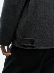 Men's Commuter Stand-Collar Wool-Blend Double-Face Coat