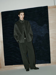 Men's Commuter Stand-Collar Wool-Blend Double-Face Coat
