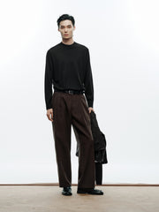 Men's Casual 100% Wool Machine-Washable Baselayer Knit
