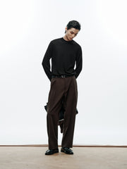 Men's Casual 100% Wool Machine-Washable Baselayer Knit